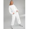 imageAUTOMET Womens 2 Piece Outfits Lounge Hoodie Sweatsuit Sets Plus Size Fall Fashion Clothes Airport Travel Pants TracksuitsWhite