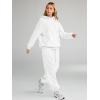 imageAUTOMET Womens 2 Piece Outfits Lounge Hoodie Sweatsuit Sets Plus Size Fall Fashion Clothes Airport Travel Pants TracksuitsWhite