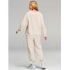 imageAUTOMET Womens 2 Piece Outfits Sweatsuit Oversized Sweatshirt Lounge Sets Baggy Sweatpants Fall Fashion with PocketsApricot