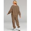 imageAUTOMET Womens 2 Piece Outfits Sweatsuit Oversized Sweatshirt Lounge Sets Baggy Sweatpants Fall Fashion with PocketsCoffee