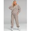 imageAUTOMET Womens 2 Piece Outfits Sweatsuit Oversized Sweatshirt Lounge Sets Baggy Sweatpants Fall Fashion with PocketsCoffeegrey
