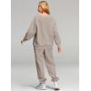 imageAUTOMET Womens 2 Piece Outfits Sweatsuit Oversized Sweatshirt Lounge Sets Baggy Sweatpants Fall Fashion with PocketsCoffeegrey