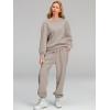 imageAUTOMET Womens 2 Piece Outfits Sweatsuit Oversized Sweatshirt Lounge Sets Baggy Sweatpants Fall Fashion with PocketsCoffeegrey