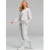 imageAUTOMET Womens 2 Piece Outfits Sweatsuit Oversized Sweatshirt Lounge Sets Baggy Sweatpants Fall Fashion with PocketsGrey
