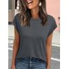 imageAUTOMET Womens Cap Sleeve Summer Tops T Shirts Business Casual Dressy Spring Fashion Outfits Cute Trendy Clothes 2025Blackgrey