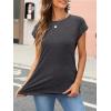 imageAUTOMET Womens Cap Sleeve Summer Tops T Shirts Business Casual Dressy Spring Fashion Outfits Cute Trendy Clothes 2025Blackgrey