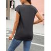 imageAUTOMET Womens Cap Sleeve Summer Tops T Shirts Business Casual Dressy Spring Fashion Outfits Cute Trendy Clothes 2025Blackgrey