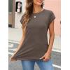 imageAUTOMET Womens Cap Sleeve Summer Tops T Shirts Business Casual Dressy Spring Fashion Outfits Cute Trendy Clothes 2025Coffeegrey