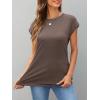 imageAUTOMET Womens Cap Sleeve Summer Tops T Shirts Business Casual Dressy Spring Fashion Outfits Cute Trendy Clothes 2025Coffeegrey