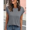 imageAUTOMET Womens Cap Sleeve Summer Tops T Shirts Business Casual Dressy Spring Fashion Outfits Cute Trendy Clothes 2025Darkgrey