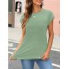 imageAUTOMET Womens Cap Sleeve Summer Tops T Shirts Business Casual Dressy Spring Fashion Outfits Cute Trendy Clothes 2025Green