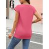 imageAUTOMET Womens Cap Sleeve Summer Tops T Shirts Business Casual Dressy Spring Fashion Outfits Cute Trendy Clothes 2025Hotpink