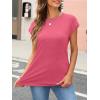 imageAUTOMET Womens Cap Sleeve Summer Tops T Shirts Business Casual Dressy Spring Fashion Outfits Cute Trendy Clothes 2025Hotpink