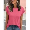 imageAUTOMET Womens Cap Sleeve Summer Tops T Shirts Business Casual Dressy Spring Fashion Outfits Cute Trendy Clothes 2025Hotpink