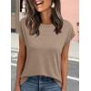 imageAUTOMET Womens Cap Sleeve Summer Tops T Shirts Business Casual Dressy Spring Fashion Outfits Cute Trendy Clothes 2025Khaki