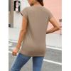 imageAUTOMET Womens Cap Sleeve Summer Tops T Shirts Business Casual Dressy Spring Fashion Outfits Cute Trendy Clothes 2025Khaki