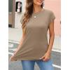 imageAUTOMET Womens Cap Sleeve Summer Tops T Shirts Business Casual Dressy Spring Fashion Outfits Cute Trendy Clothes 2025Khaki