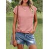imageAUTOMET Womens Cap Sleeve Summer Tops T Shirts Business Casual Dressy Spring Fashion Outfits Cute Trendy Clothes 2025Pink