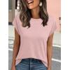imageAUTOMET Womens Cap Sleeve Summer Tops T Shirts Business Casual Dressy Spring Fashion Outfits Cute Trendy Clothes 2025Pink