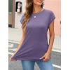 imageAUTOMET Womens Cap Sleeve Summer Tops T Shirts Business Casual Dressy Spring Fashion Outfits Cute Trendy Clothes 2025Purple