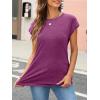 imageAUTOMET Womens Cap Sleeve Summer Tops T Shirts Business Casual Dressy Spring Fashion Outfits Cute Trendy Clothes 2025Purplered