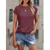 imageAUTOMET Womens Cap Sleeve Summer Tops T Shirts Business Casual Dressy Spring Fashion Outfits Cute Trendy Clothes 2025Winered