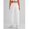 imageAUTOMET Womens Cinch Bottom Sweatpants Athletic Joggers Lounge Pants with PocketsWhite