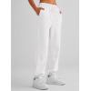 imageAUTOMET Womens Cinch Bottom Sweatpants Athletic Joggers Lounge Pants with PocketsWhite