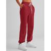 imageAUTOMET Womens Cinch Bottom Sweatpants Athletic Joggers Lounge Pants with PocketsWine Red