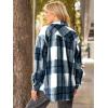 imageAUTOMET Womens Fall Outfits Fashion Clothes Shackets Flannel Plaid Button Down Long Sleeve Shirts JacketsBlue