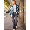 imageAUTOMET Womens Fall Outfits Fashion Clothes Shackets Flannel Plaid Button Down Long Sleeve Shirts JacketsBlue