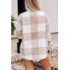 imageAUTOMET Womens Fall Outfits Fashion Clothes Shackets Flannel Plaid Button Down Long Sleeve Shirts JacketsBrownwhite