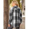 imageAUTOMET Womens Fall Outfits Fashion Clothes Shackets Flannel Plaid Button Down Long Sleeve Shirts JacketsGrey