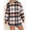 imageAUTOMET Womens Fall Outfits Fashion Clothes Shackets Flannel Plaid Button Down Long Sleeve Shirts JacketsOrangewhite