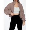 imageAUTOMET Womens Fleece Jackets Zip Up Oversized Sweatshirts Winter Clothes Long Sleeve Crop Sherpa Fall Outfits FashionCoffeegrey