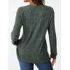 imageAUTOMET Womens Henley Long Sleeve Shirt Fall Top V Neck Fashion Dreesy Casual Tunic Sweaters Clothes Trendy Work OutfitsGreen