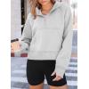 imageAUTOMET Womens Hoodies Fleece Fall Fashion Outfits Workout Sweatshirts Y2k Winter Zip Up Jackets Oversized Tops Clothes 2025Grey