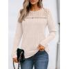 imageAUTOMET Womens Lace Long Sleeve Shirt Fall Top Fashion Dreesy Casual Tunic Sweaters Mesh Clothes Trendy Work Cute OutfitsApricot