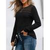 imageAUTOMET Womens Lace Long Sleeve Shirt Fall Top Fashion Dreesy Casual Tunic Sweaters Mesh Clothes Trendy Work Cute OutfitsBlack