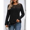 imageAUTOMET Womens Lace Long Sleeve Shirt Fall Top Fashion Dreesy Casual Tunic Sweaters Mesh Clothes Trendy Work Cute OutfitsBlack