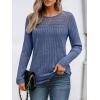 imageAUTOMET Womens Lace Long Sleeve Shirt Fall Top Fashion Dreesy Casual Tunic Sweaters Mesh Clothes Trendy Work Cute OutfitsBlue