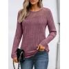 imageAUTOMET Womens Lace Long Sleeve Shirt Fall Top Fashion Dreesy Casual Tunic Sweaters Mesh Clothes Trendy Work Cute OutfitsBurgundy