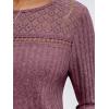 imageAUTOMET Womens Lace Long Sleeve Shirt Fall Top Fashion Dreesy Casual Tunic Sweaters Mesh Clothes Trendy Work Cute OutfitsBurgundy