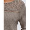 imageAUTOMET Womens Lace Long Sleeve Shirt Fall Top Fashion Dreesy Casual Tunic Sweaters Mesh Clothes Trendy Work Cute OutfitsCoffee