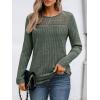 imageAUTOMET Womens Lace Long Sleeve Shirt Fall Top Fashion Dreesy Casual Tunic Sweaters Mesh Clothes Trendy Work Cute OutfitsGreen