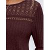 imageAUTOMET Womens Lace Long Sleeve Shirt Fall Top Fashion Dreesy Casual Tunic Sweaters Mesh Clothes Trendy Work Cute OutfitsMaroon