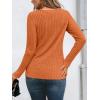 imageAUTOMET Womens Lace Long Sleeve Shirt Fall Top Fashion Dreesy Casual Tunic Sweaters Mesh Clothes Trendy Work Cute OutfitsPumpkin