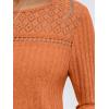imageAUTOMET Womens Lace Long Sleeve Shirt Fall Top Fashion Dreesy Casual Tunic Sweaters Mesh Clothes Trendy Work Cute OutfitsPumpkin