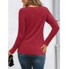 imageAUTOMET Womens Lace Long Sleeve Shirt Fall Top Fashion Dreesy Casual Tunic Sweaters Mesh Clothes Trendy Work Cute OutfitsRed