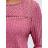 imageAUTOMET Womens Lace Long Sleeve Shirt Fall Top Fashion Dreesy Casual Tunic Sweaters Mesh Clothes Trendy Work Cute OutfitsRose